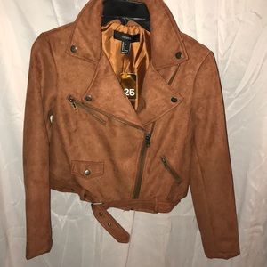 Faux suede Moto jacket
